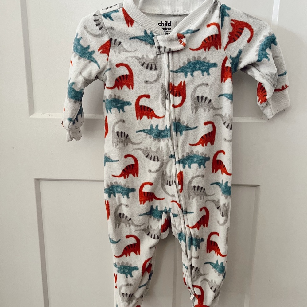 Carter's Red and Blue Dinosaur Footies